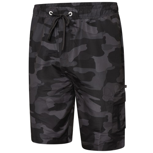 KAM Camo Print Swimmers Charcoal